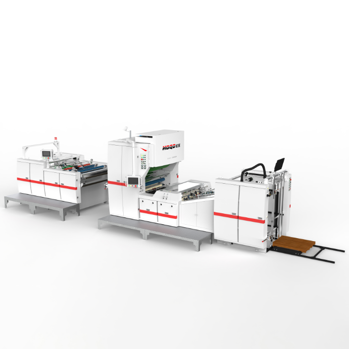 Automatisk lamineringsmaskin for vertikal pulverfjerning